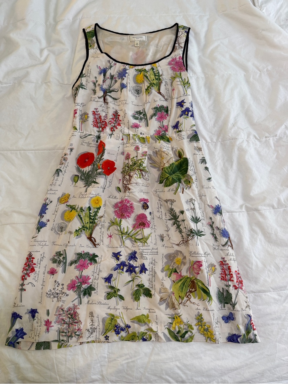 Adorable Anthropologie Botanical-Print Silk Dress